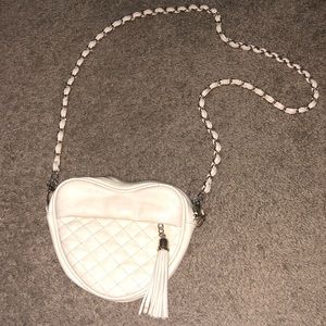 Forever 21 heart quilted crossbody purse